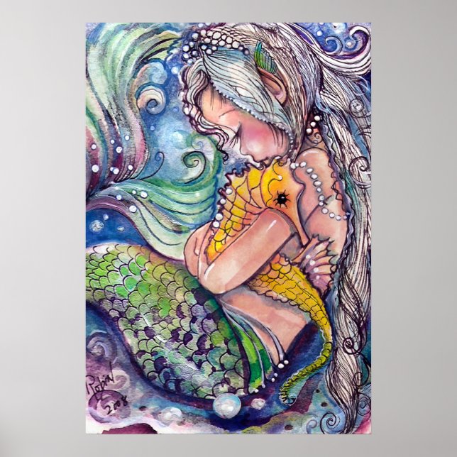 Sea Horse Hugs Poster (Front)