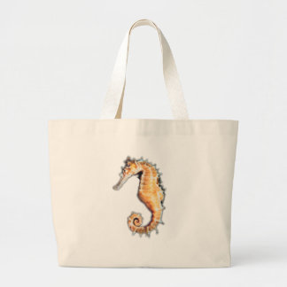 Sea horse large tote bag