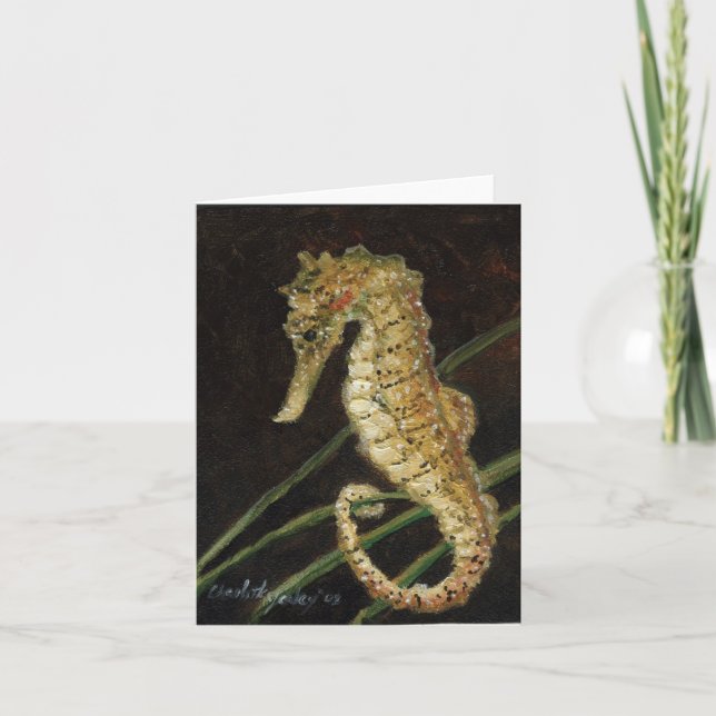 Sea Horse Original Art Note Card (Front)