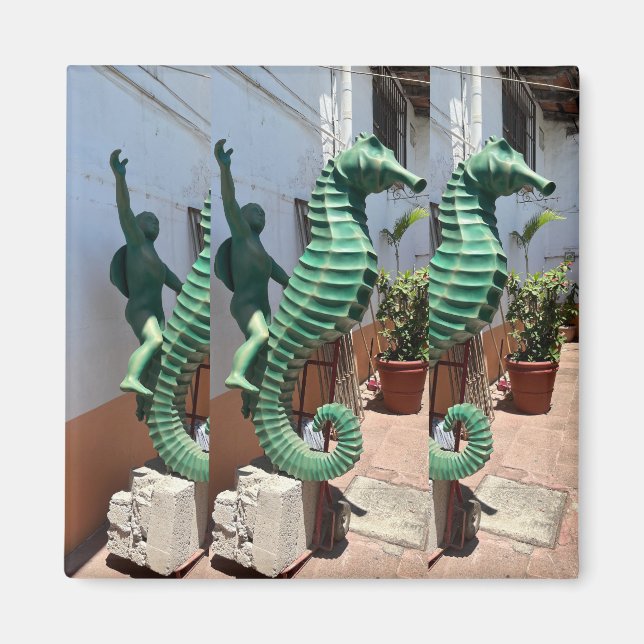 Sea Horse Rider Magnet (Front)