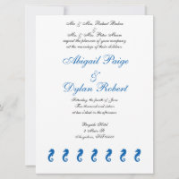 "Sea Horse Serenity" Wedding Invitations