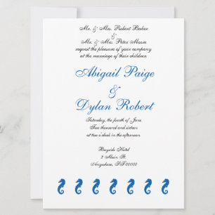 "Sea Horse Serenity" Wedding Invitations