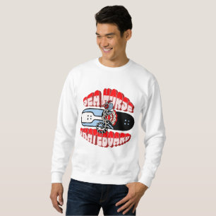 Sea Horse, Skate board, simple and cool Sweatshirt