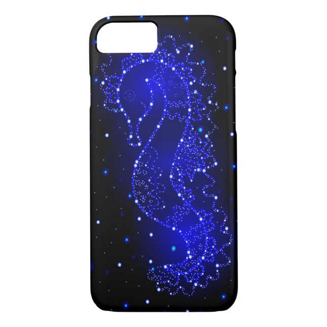 sea horse swims in lights Case-Mate iPhone case (Back)