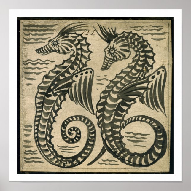 Sea-Horse (w/c on paper) Poster (Front)