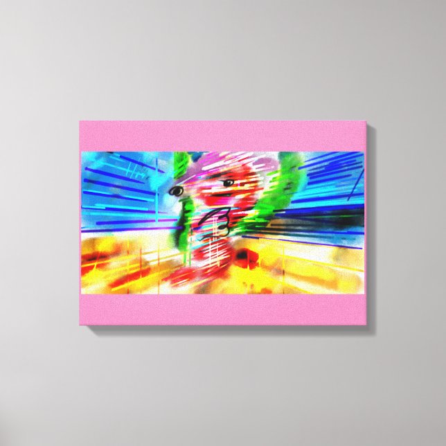 Sea horse wow canvas print (Front)