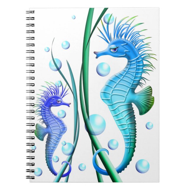 Sea horses Cartoon Notebook (Front)