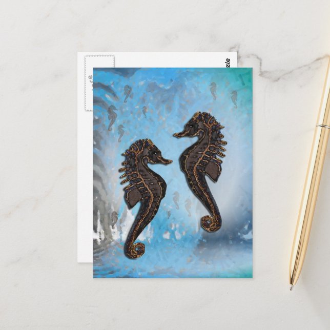 Sea Horses Postcard (Front/Back In Situ)