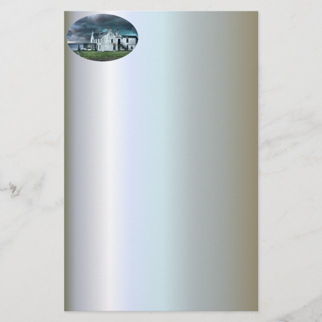 Sea House Landscape Stationery (Front)