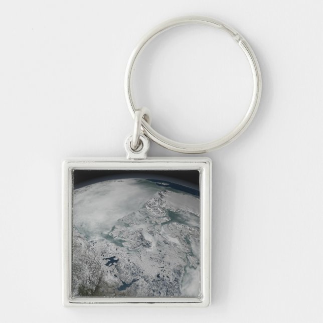 Sea ice above North America Key Ring (Front)