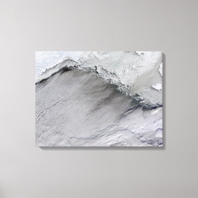 Sea ice and cloud streets in the Bering Sea Canvas Print (Front)