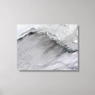 Sea ice and cloud streets in the Bering Sea Canvas Print