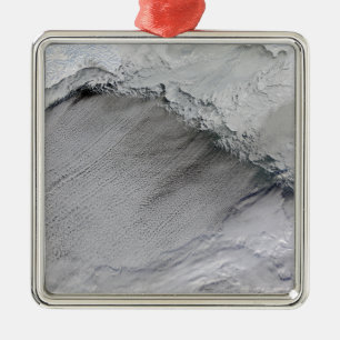 Sea ice and cloud streets in the Bering Sea Metal Tree Decoration