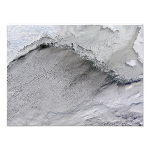 Sea ice and cloud streets in the Bering Sea Photo Print