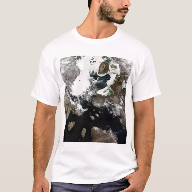 Sea ice and sediment visible in Nunavut, Canada T-Shirt (Front)