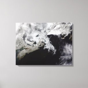 Sea ice fills the Gulf of St Lawrence Canvas Print