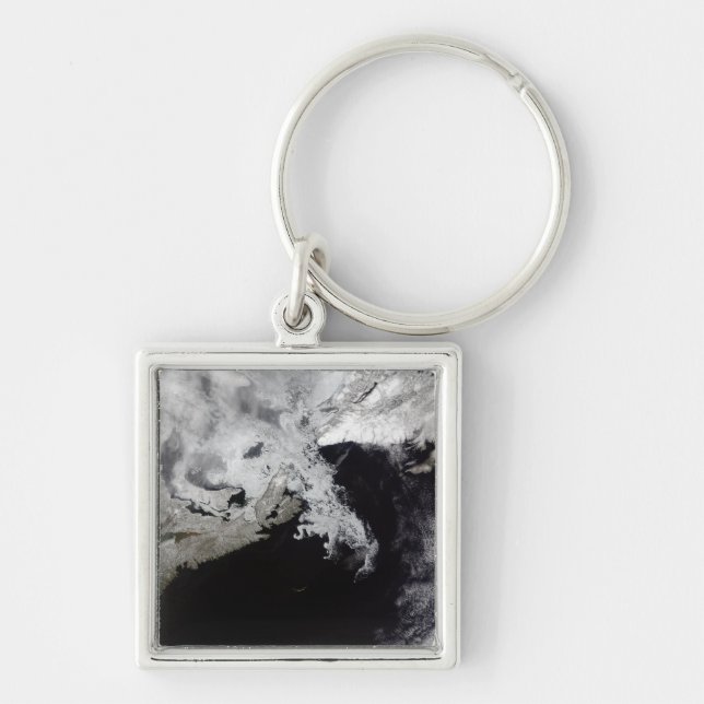 Sea ice fills the Gulf of St Lawrence Key Ring (Front)