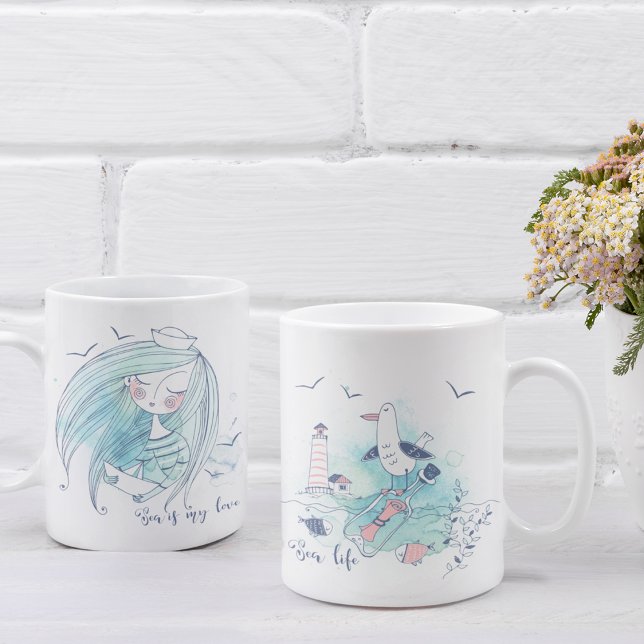 Sea Is My Love Coffee Mug (Creator Uploaded)