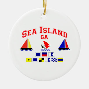 Sea Island-GA. Ceramic Tree Decoration