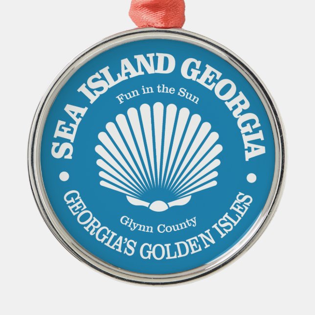 Sea Island (seashell) Metal Tree Decoration (Front)