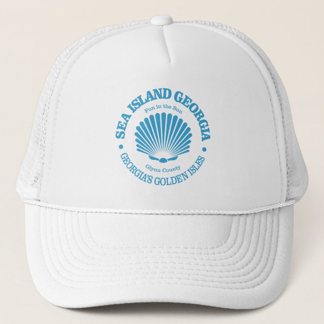 Sea Island (seashell) Trucker Hat (Front)