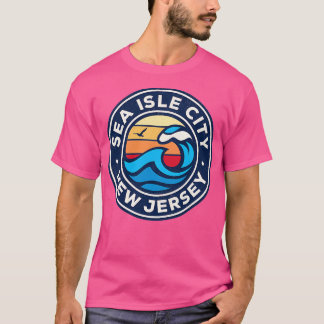 Sea Isle City New Jersey Nj Nautical Waves  12 T-Shirt