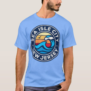 Sea Isle City New Jersey Nj Nautical Waves 2 T-Shirt