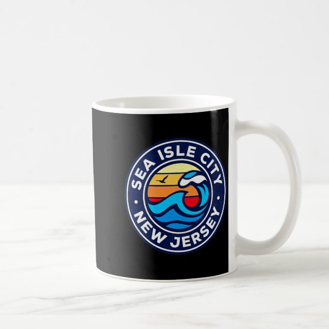 Sea Isle City New Jersey Nj Nautical Waves 5 T Shi Coffee Mug (Right)