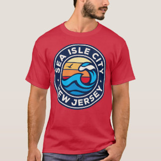 Sea Isle City New Jersey Nj Nautical Waves T-Shirt