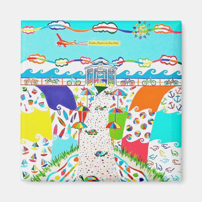 Sea Isle City, NJ Square Magnet (Front)