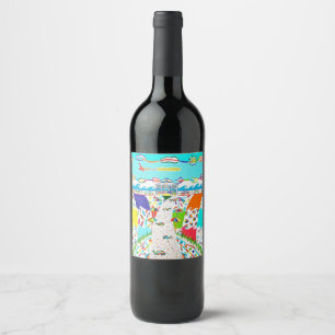 Sea Isle City Wine/Champagne Bottle Label