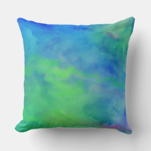 SEA KELP WATERCOLOR Retro DESIGN Throw Pillow