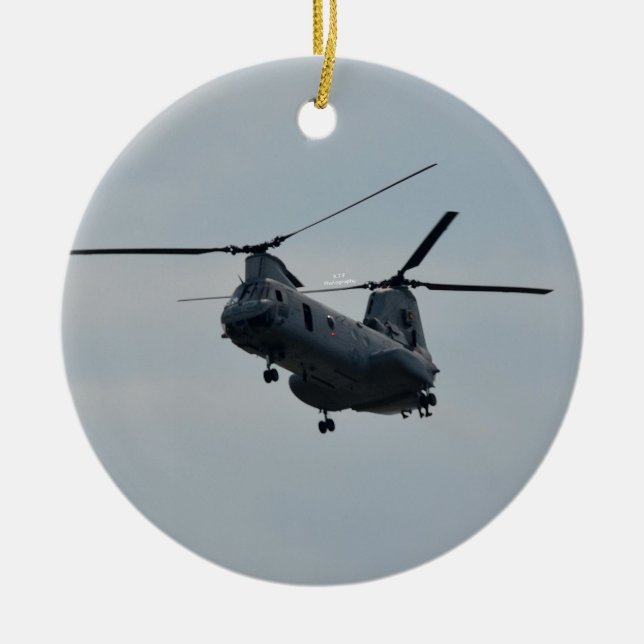 Sea knight CH-46 Ceramic Tree Decoration (Front)