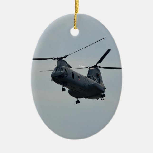 Sea knight CH-46 Ceramic Tree Decoration (Front)