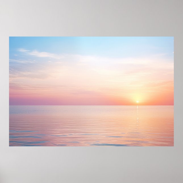 Sea Landscape Meditation Serene Tranquil Poster (Front)