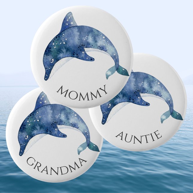 Sea Life Baby Shower Button Grandma (Creator Uploaded)