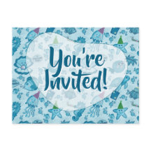 Sea Life Birthday Invitation Postcard