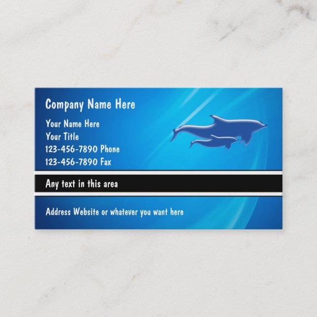 Sea Life Business Cards (Front)