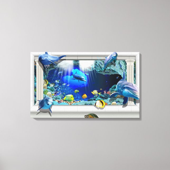 Sea life canvas print (Front)