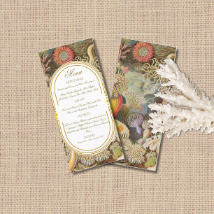 Sea Life Coral Reef Wedding Menu