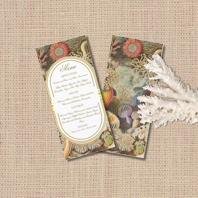Sea Life Coral Reef Wedding Menu (Creator Uploaded)
