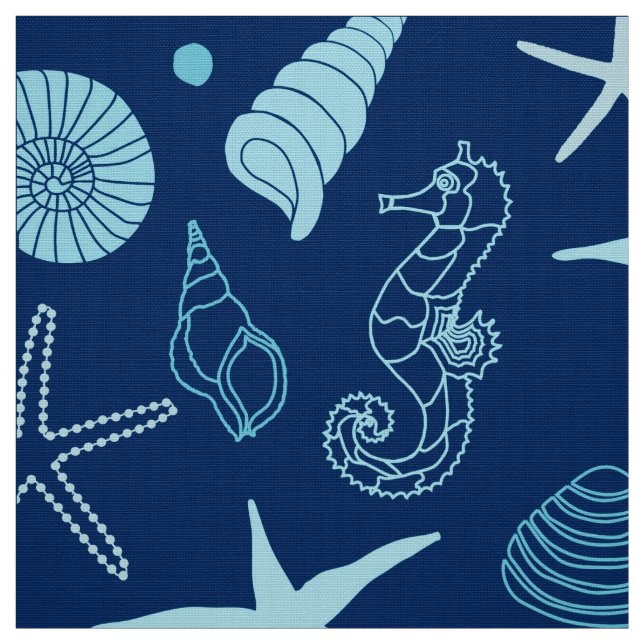 Sea Life (Dark) Personalised Fabric (Swatch)