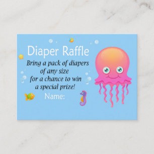 Sea life Diaper Raffle Tickets