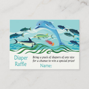 Sea life Diaper Raffle Tickets
