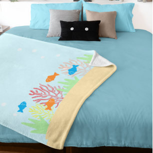 Sea Life Fleece Blanket