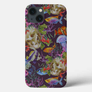 Sea Life Grunge Pattern iPhone 13 Case