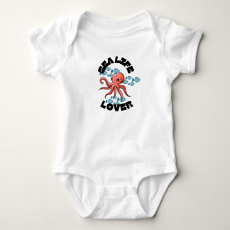sea life lover octopus Baby Jersey Bodysuit