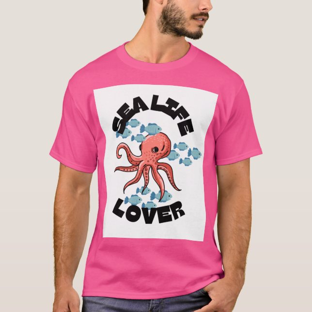 sea life lover octopus T-Shirt (Front)