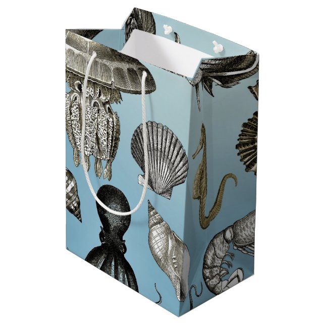 Sea Life  Medium Gift Bag (Back Angled)