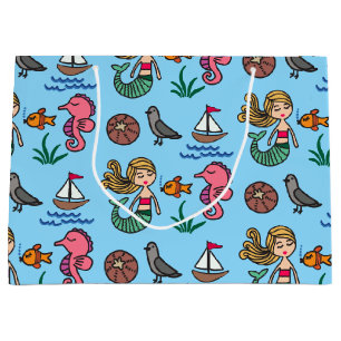 Sea Life Mermaid Seahorse Gift Bag